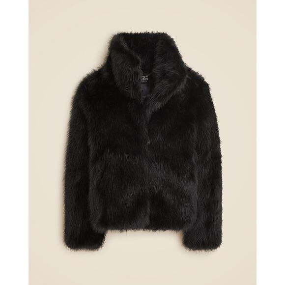 J. Crew Jackets & Blazers - J. Crew Collection Women's Faux-Fur Jacket Long Sleeve Black Size Medium NWT